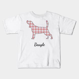 Beagle Mom Plaid Kids T-Shirt